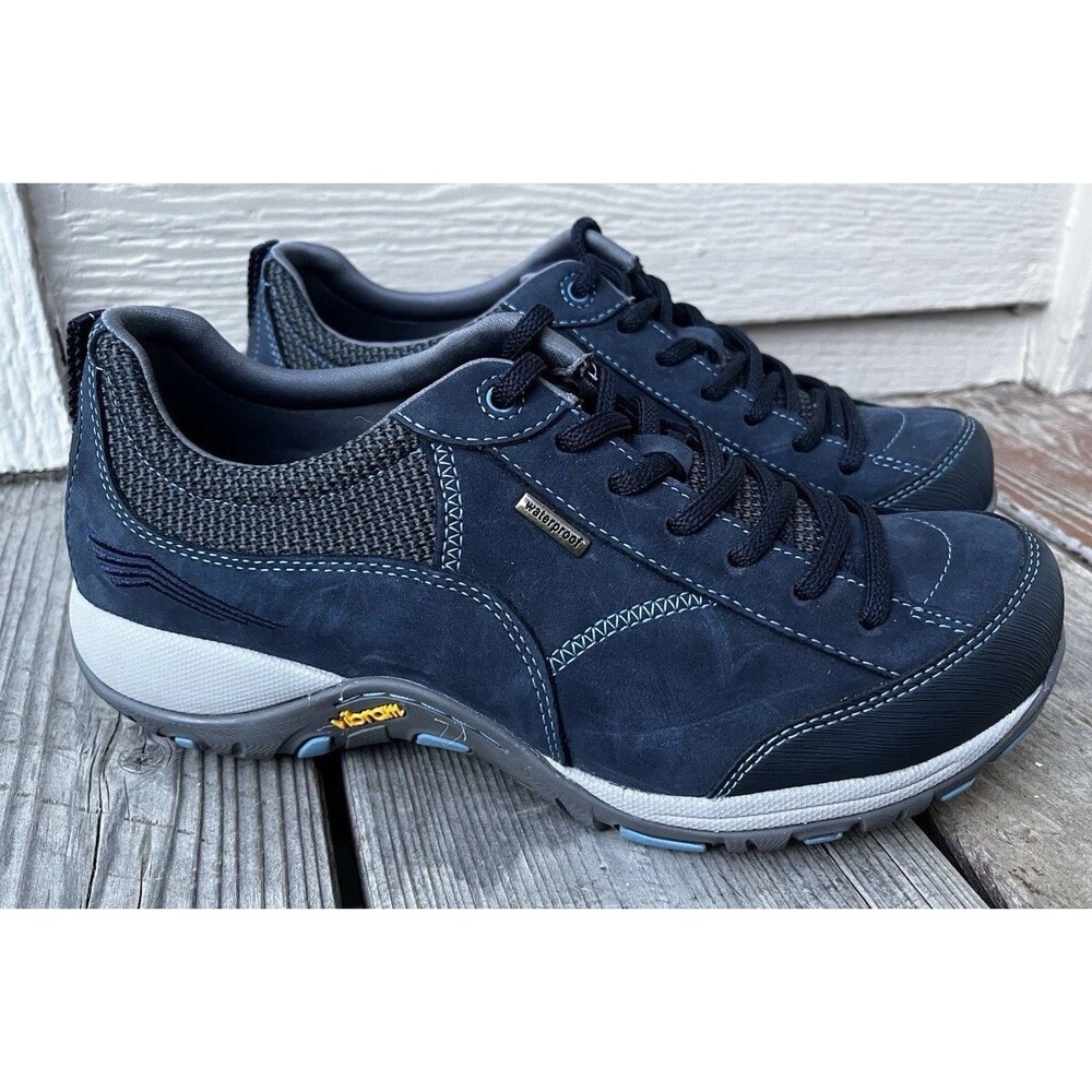 Dansko Paisley Women’s 38 US 7.5-8 Waterproof Leather Sneakers Vibram - Navy